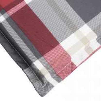vidaXL Sonnen-Lounger Kissen Rot und Grau 180 x 60 x 4 cm Oxford-Stoff