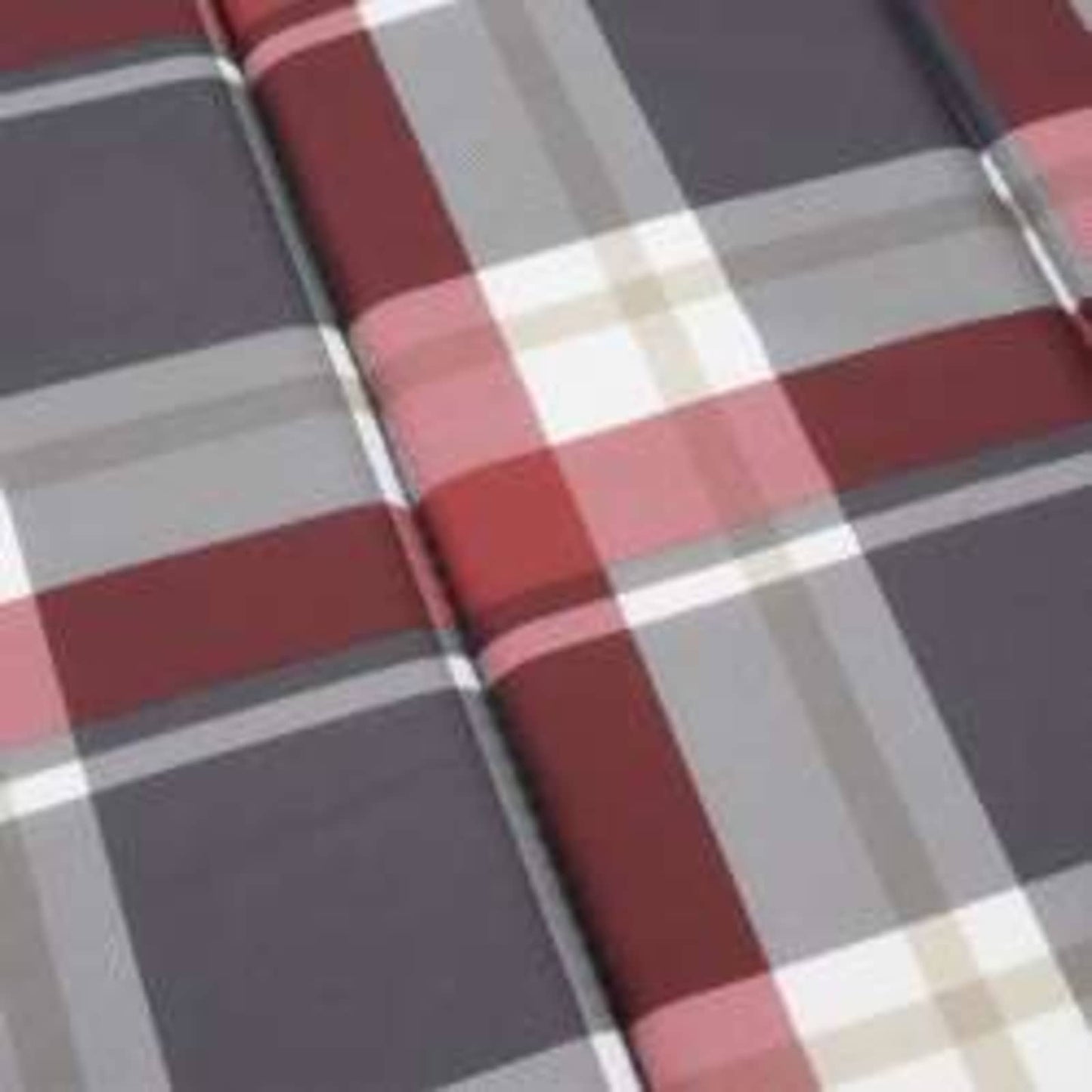 vidaXL Sonnen-Lounger Kissen Rot und Grau 180 x 60 x 4 cm Oxford-Stoff