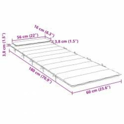 vidaXL Sonnen-Lounger Kissen Rot und Grau 180 x 60 x 4 cm Oxford-Stoff