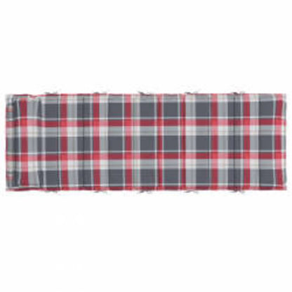 vidaXL Sonnen-Lounger Kissen Rot und Grau 180 x 60 x 4 cm Oxford-Stoff