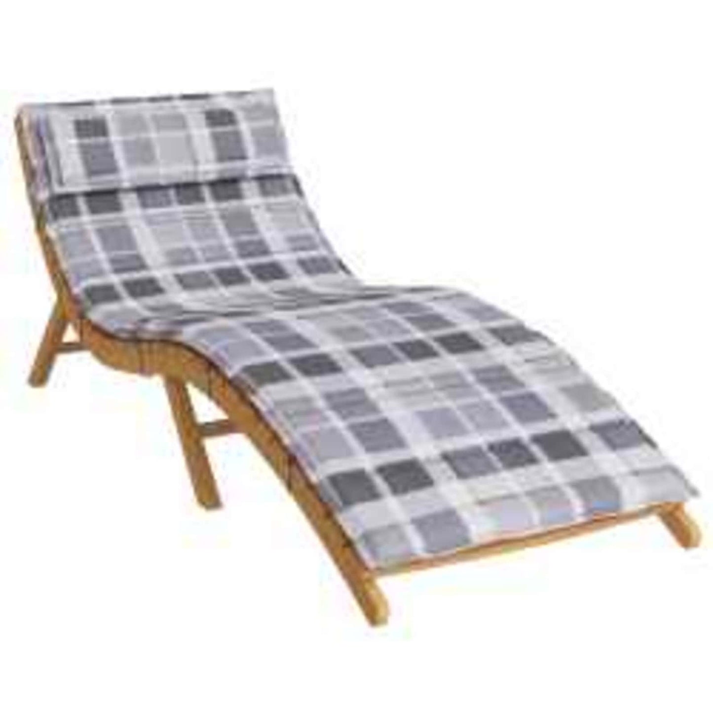 vidaXL Sonnen-Lounger Kissen Plaid Grau 180 x 60 x 4 cm Oxford-Stoff