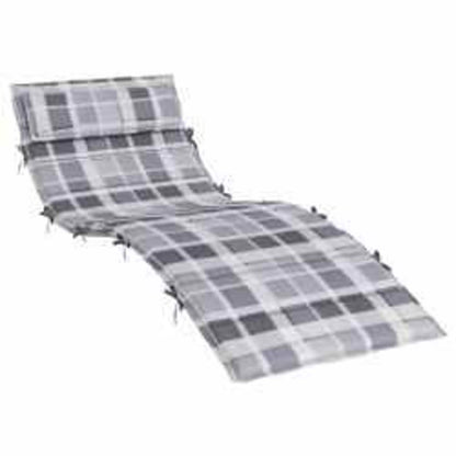 vidaXL Sonnen-Lounger Kissen Plaid Grau 180 x 60 x 4 cm Oxford-Stoff