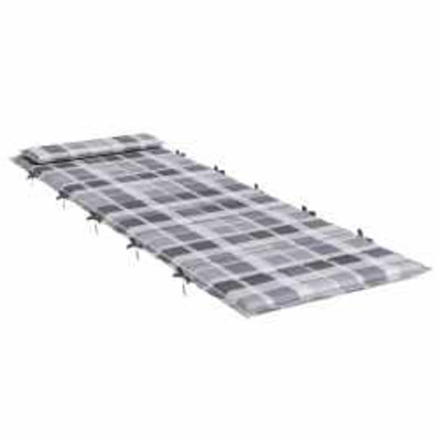 vidaXL Sonnen-Lounger Kissen Plaid Grau 180 x 60 x 4 cm Oxford-Stoff