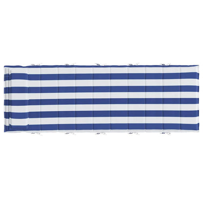 vidaXL Sonnenliegen-Auflage Blau&Weiß Gestreift 180x60x4 Oxford-Gewebe