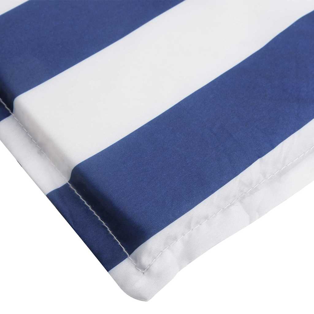 vidaXL Sonnenliegen-Auflage Blau&Weiß Gestreift 180x60x4 Oxford-Gewebe