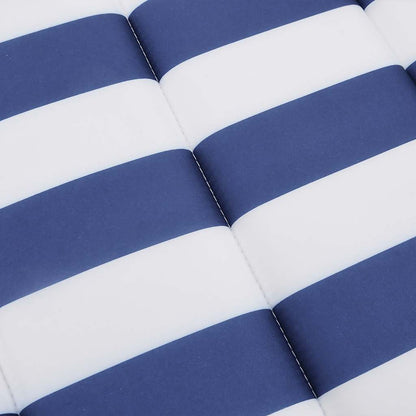 vidaXL Sonnenliegen-Auflage Blau&Weiß Gestreift 180x60x4 Oxford-Gewebe