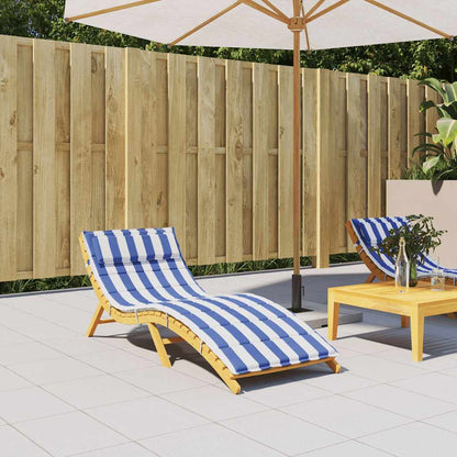 vidaXL Sonnenliegen-Auflage Blau&Weiß Gestreift 180x60x4 Oxford-Gewebe