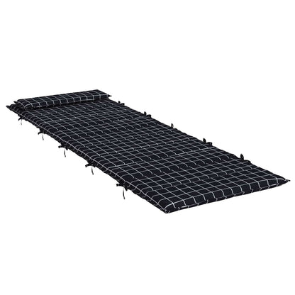 vidaXL Sonnen-Lounger Kissen Schwarz 180 x 60 x 4 cm Oxford-Stoff