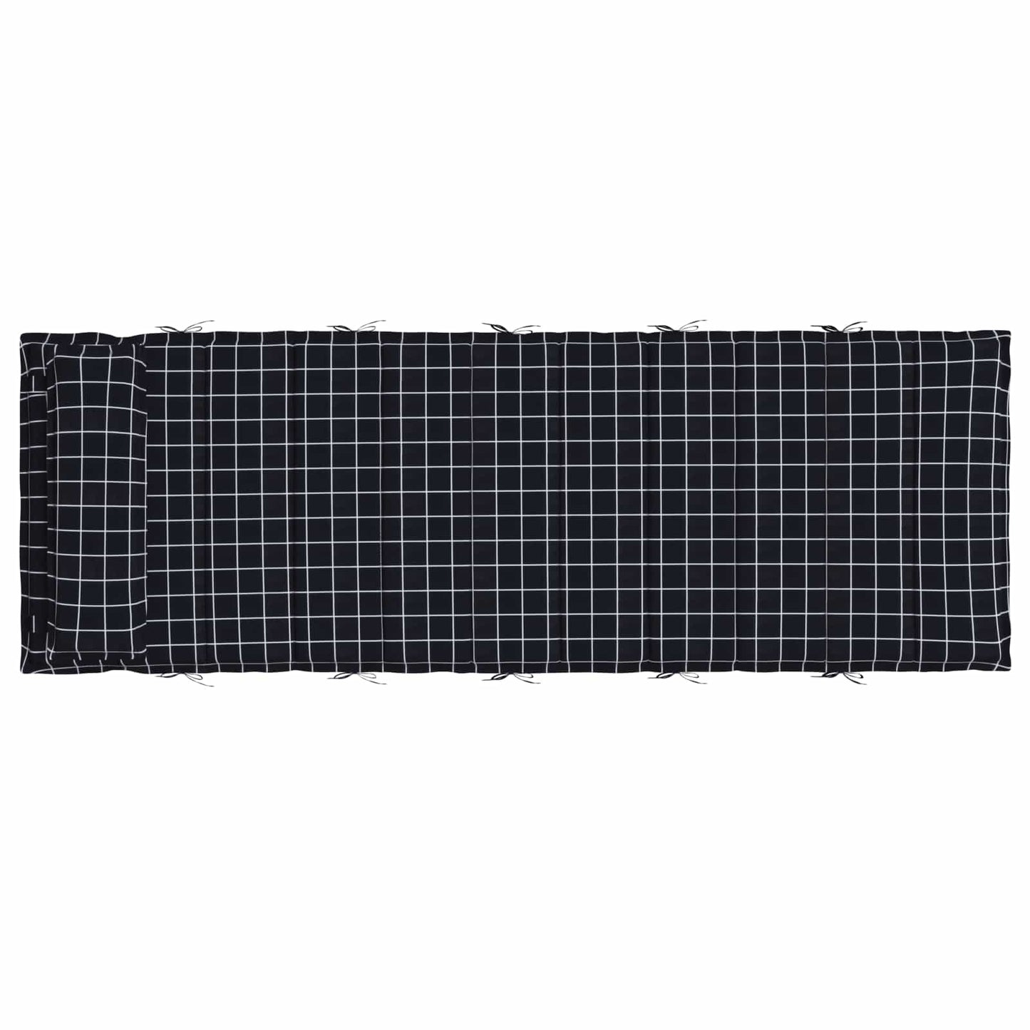 vidaXL Sonnen-Lounger Kissen Schwarz 180 x 60 x 4 cm Oxford-Stoff
