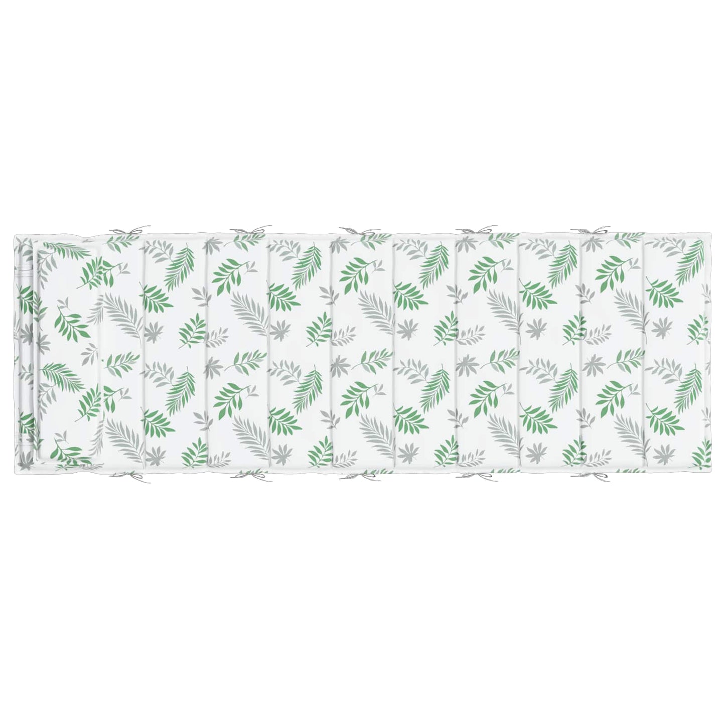 vidaXL Sonnen-Lounger Kissen Weiß und Grün 180 x 60 x 4 cm