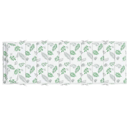 vidaXL Sonnen-Lounger Kissen Weiß und Grün 180 x 60 x 4 cm