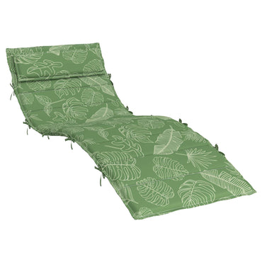 vidaXL Sonnen-Lounger Kissen Grün 180 x 60 x 4 cm Oxford-Stoff