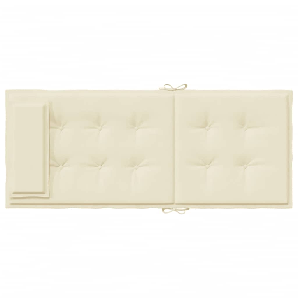 vidaXL Hochlehner-Auflagen 2 Stk. Creme Oxford-Gewebe