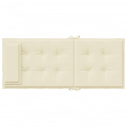 vidaXL Hochlehner-Auflagen 2 Stk. Creme Oxford-Gewebe