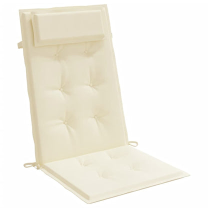 vidaXL Hochlehner-Auflagen 4 Stk. Creme Oxford-Gewebe