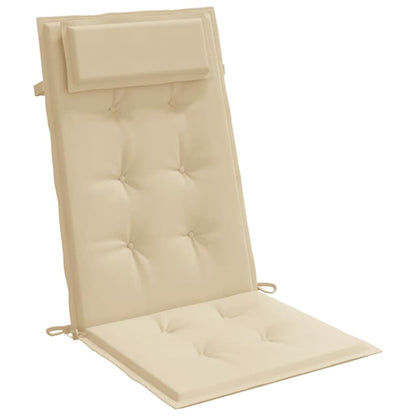 vidaXL Hochlehner-Auflagen 2 Stk. Beige Oxford-Gewebe