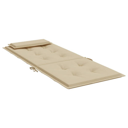 vidaXL Hochlehner-Auflagen 2 Stk. Beige Oxford-Gewebe