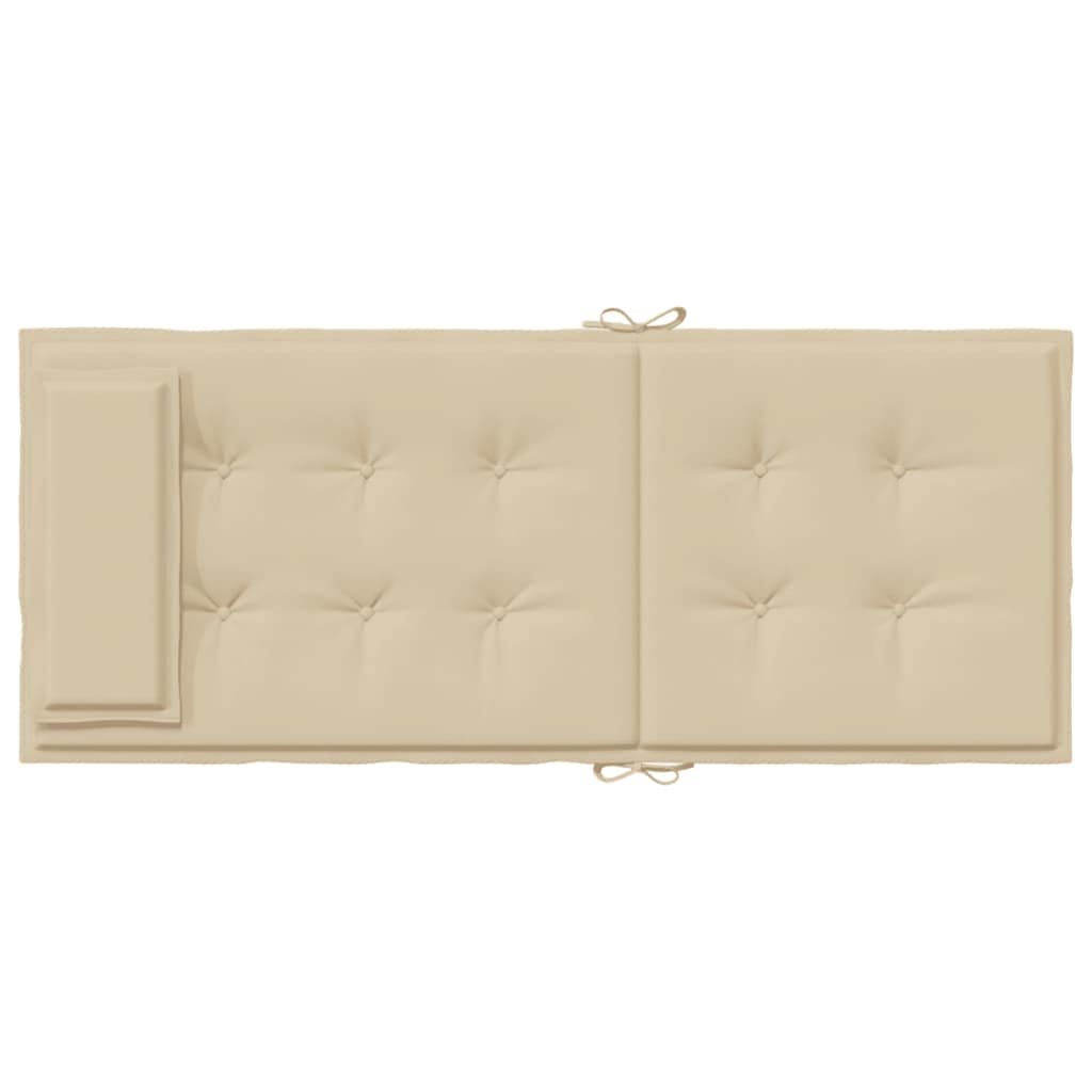 vidaXL Hochlehner-Auflagen 2 Stk. Beige Oxford-Gewebe