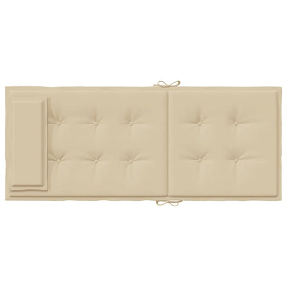 vidaXL Hochlehner-Auflagen 2 Stk. Beige Oxford-Gewebe