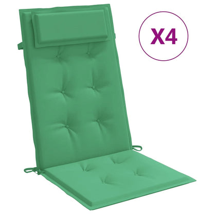 vidaXL Hochlehner-Auflagen 4 Stk. Grün Oxford-Gewebe