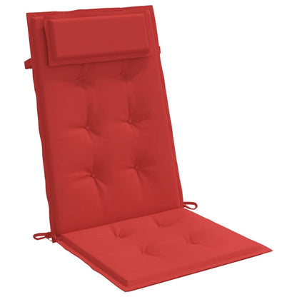 vidaXL Hochlehner-Auflagen 2 Stk. Rot Oxford-Gewebe