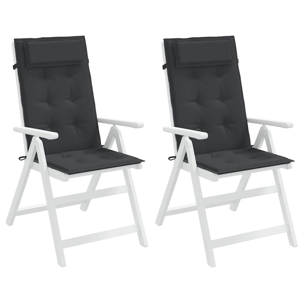 vidaXL Coussins de dossier haut 2 pcs Noir Tissu Oxford