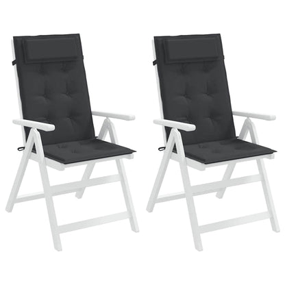 vidaXL Coussins de dossier haut 2 pcs Noir Tissu Oxford