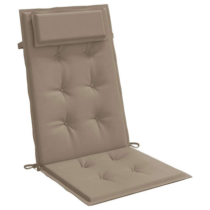 vidaXL Hochlehner-Auflagen 2 Stk. Taupe Oxford-Gewebe