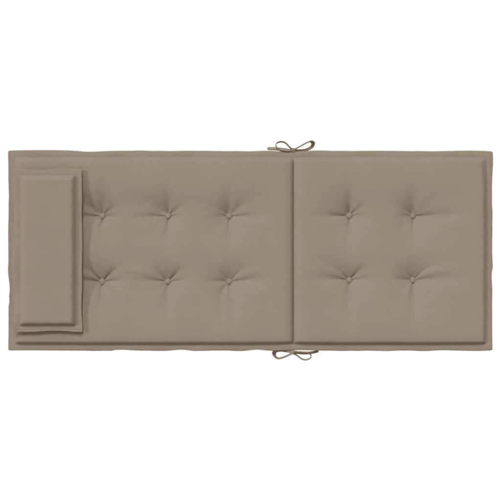 vidaXL Hochlehner-Auflagen 2 Stk. Taupe Oxford-Gewebe