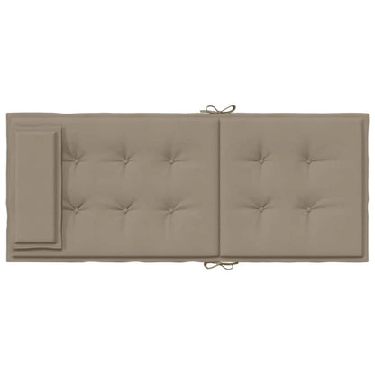 vidaXL Hochlehner-Auflagen 2 Stk. Taupe Oxford-Gewebe