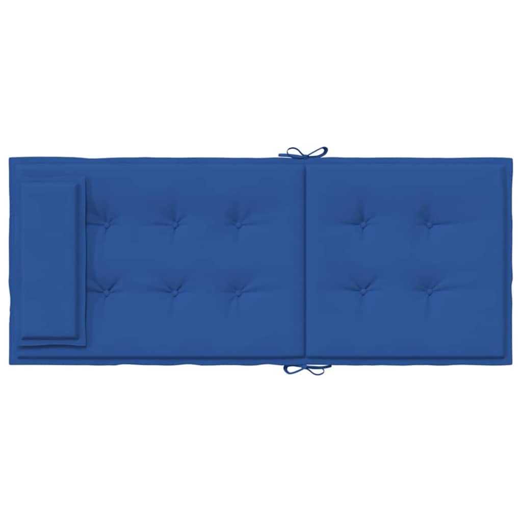 vidaXL Coussins pour chaises de jardin dossier haut 4 pcs Bleu roi Tissu Oxford