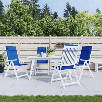vidaXL Coussins pour chaises de jardin dossier haut 4 pcs Bleu roi Tissu Oxford
