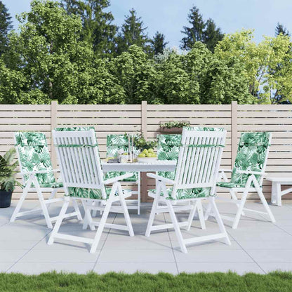 vidaXL Coussins de dossier haut 6 pcs Motif feuille Tissu Oxford