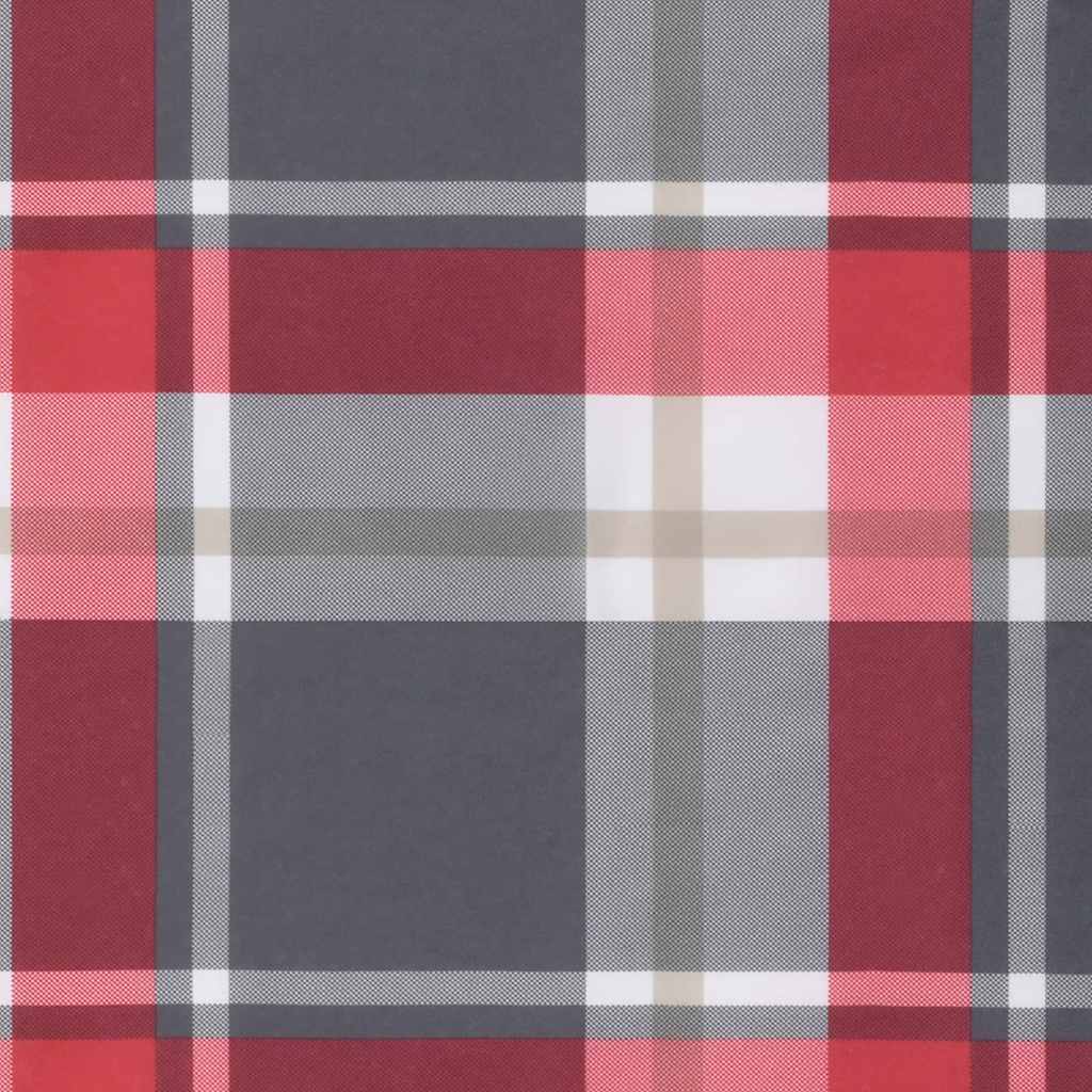 vidaXL Hochlehner-Auflagen 6 Stk. Rot Karomuster Oxford-Gewebe