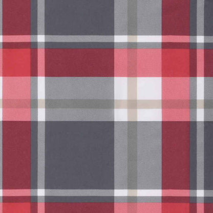vidaXL Hochlehner-Auflagen 6 Stk. Rot Karomuster Oxford-Gewebe