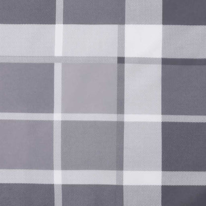 vidaXL Hochlehner-Auflagen 4 Stk. Grau Karomuster Oxford-Gewebe