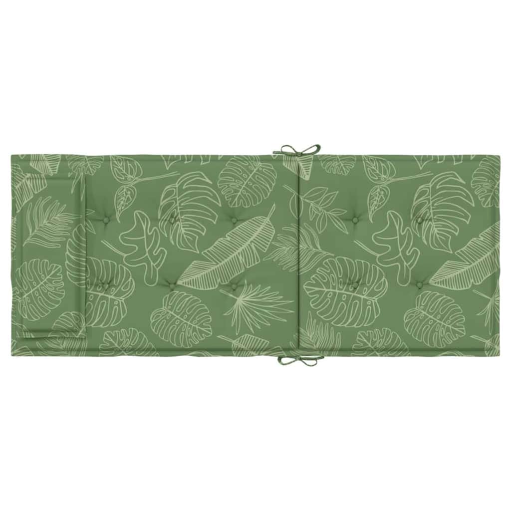 vidaXL Coussins pour chaises à dossier haut 4 pcs Tissu Oxford motif feuilles