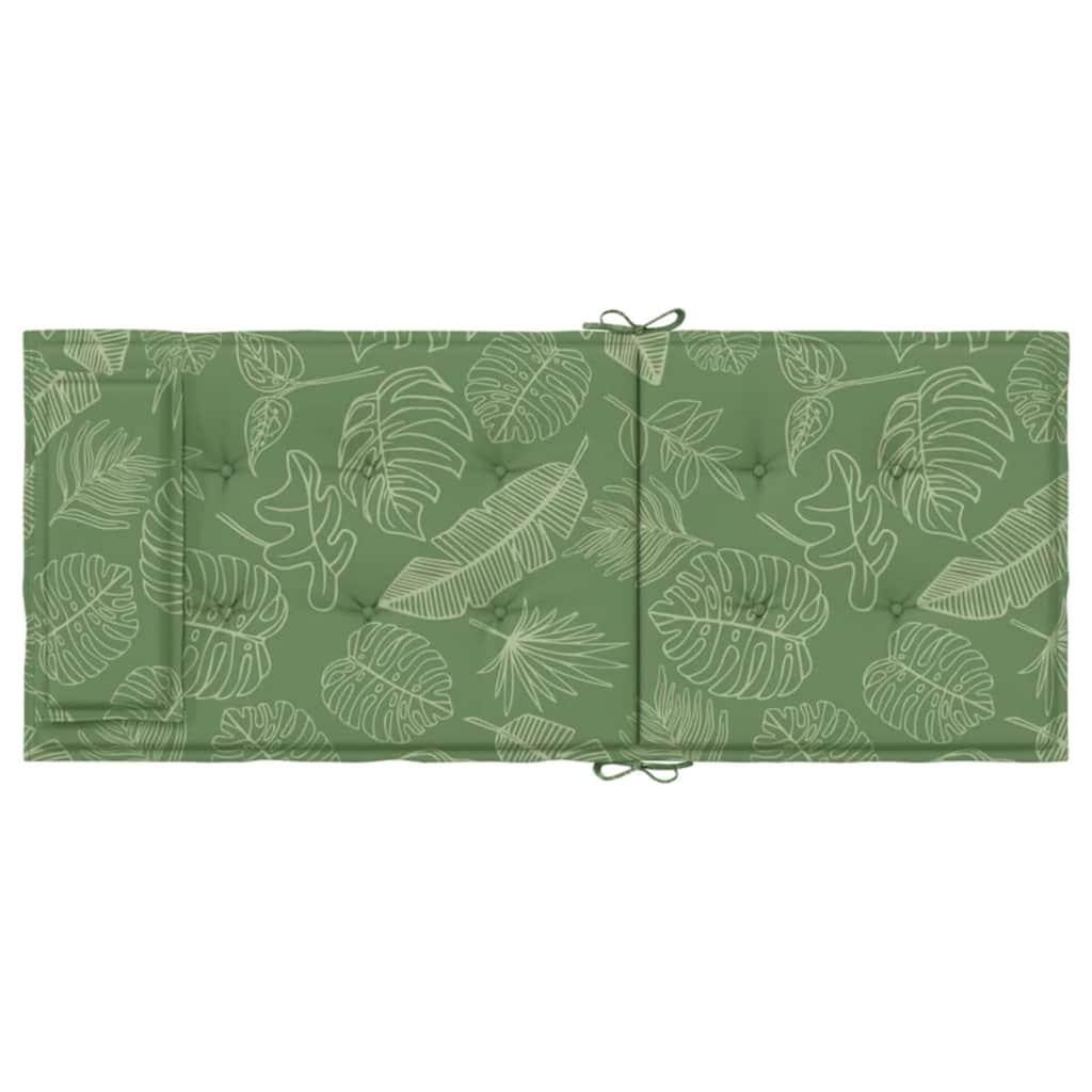 Hochlehner-Auflagen 6 Stk. Blattmuster Oxford-Gewebe