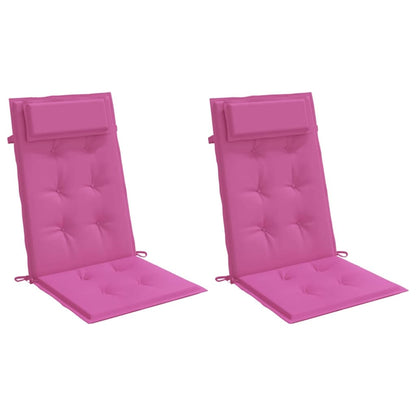vidaXL Hochlehner-Auflagen 2 Stk. Rosa Oxford-Gewebe