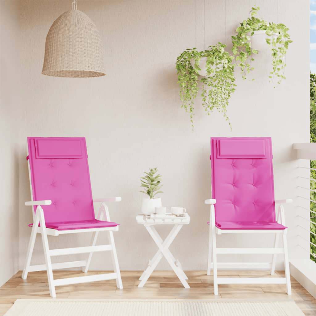vidaXL Hochlehner-Auflagen 2 Stk. Rosa Oxford-Gewebe