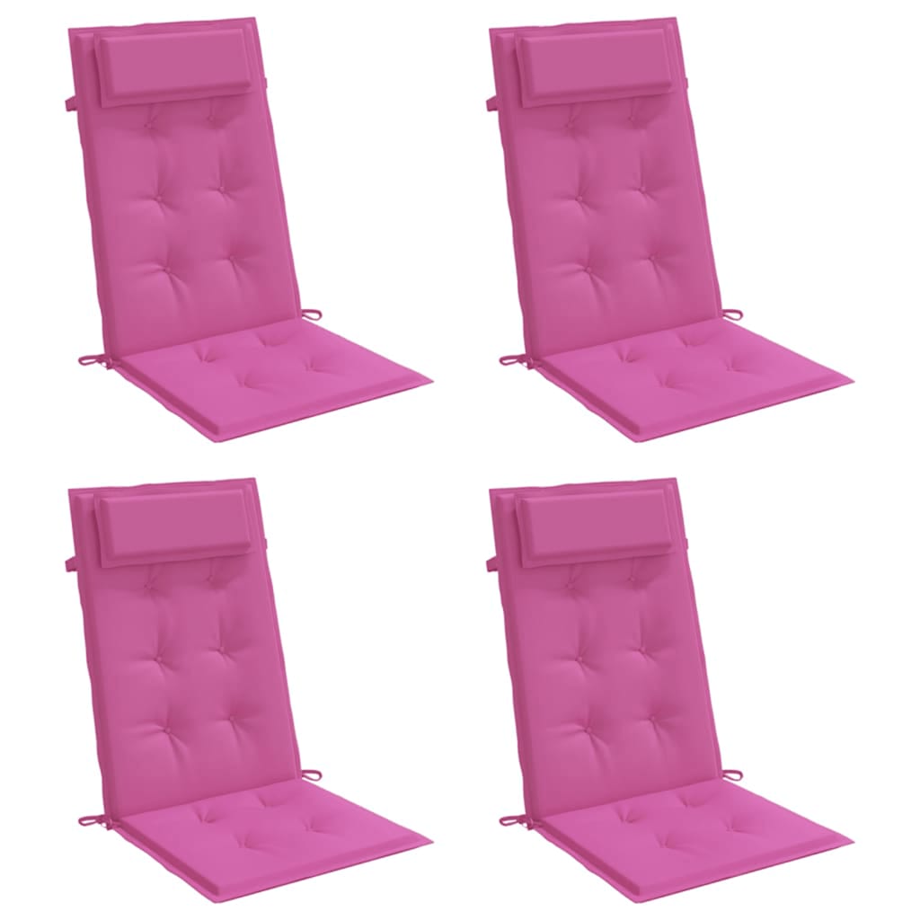 vidaXL Hochlehner-Auflagen 4 Stk. Rosa Oxford-Gewebe
