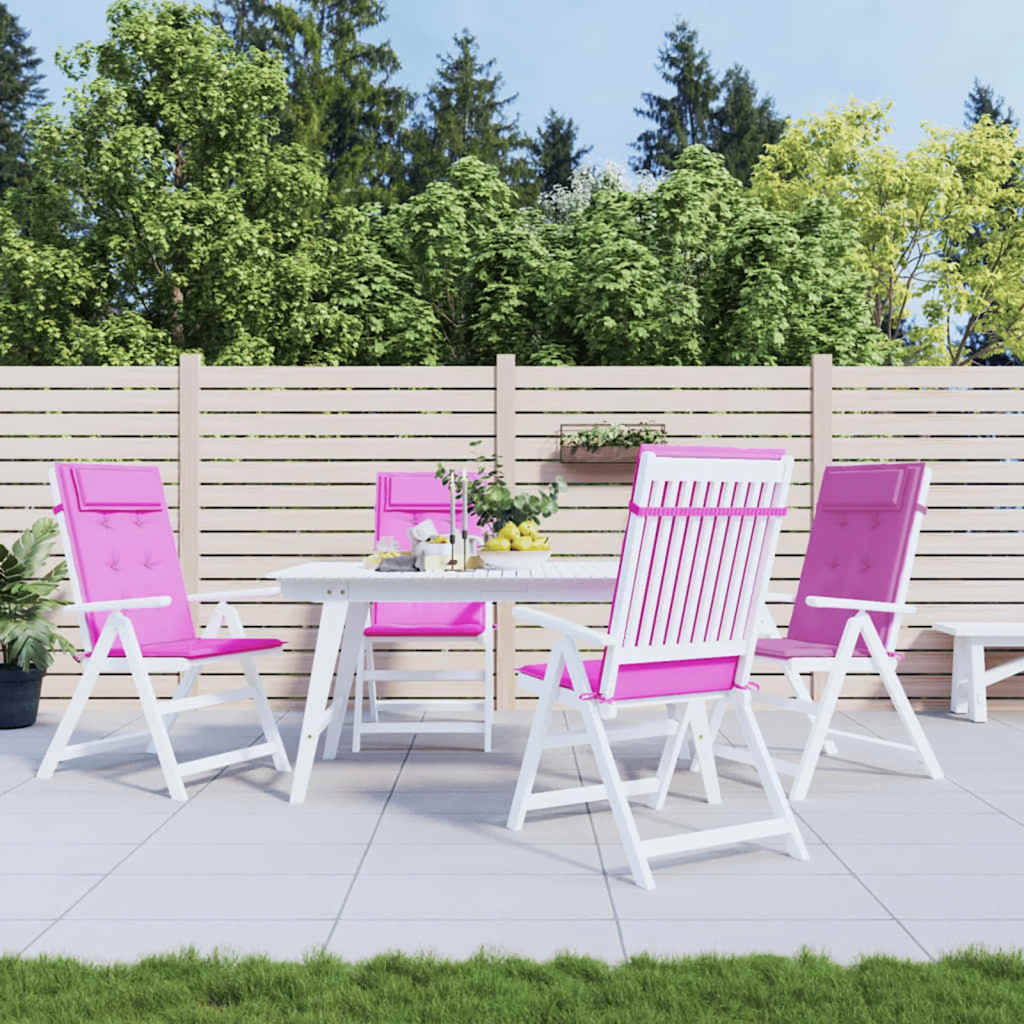 vidaXL Hochlehner-Auflagen 4 Stk. Rosa Oxford-Gewebe