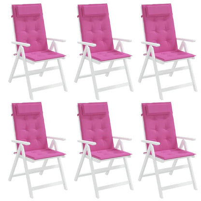 vidaXL Hochlehner-Auflagen 6 Stk. Rosa Oxford-Gewebe