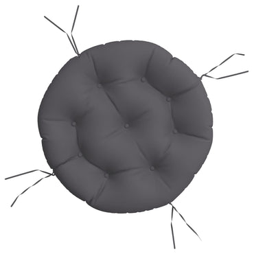 vidaXL Coussin rond anthracite Ø 60 x 11 cm en tissu Oxford