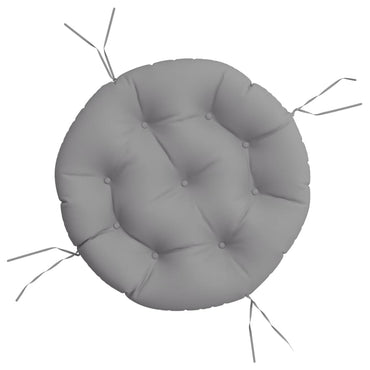 vidaXL Coussin rond gris Ø 60 x 11 cm Tissu Oxford