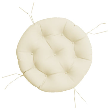 vidaXL Kissen Rund Creme Ø 60 x11 cm Oxford-Gewebe