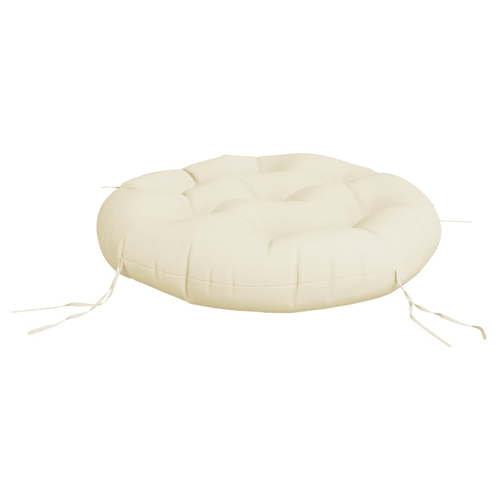 vidaXL Kissen Rund Creme Ø 60 x11 cm Oxford-Gewebe