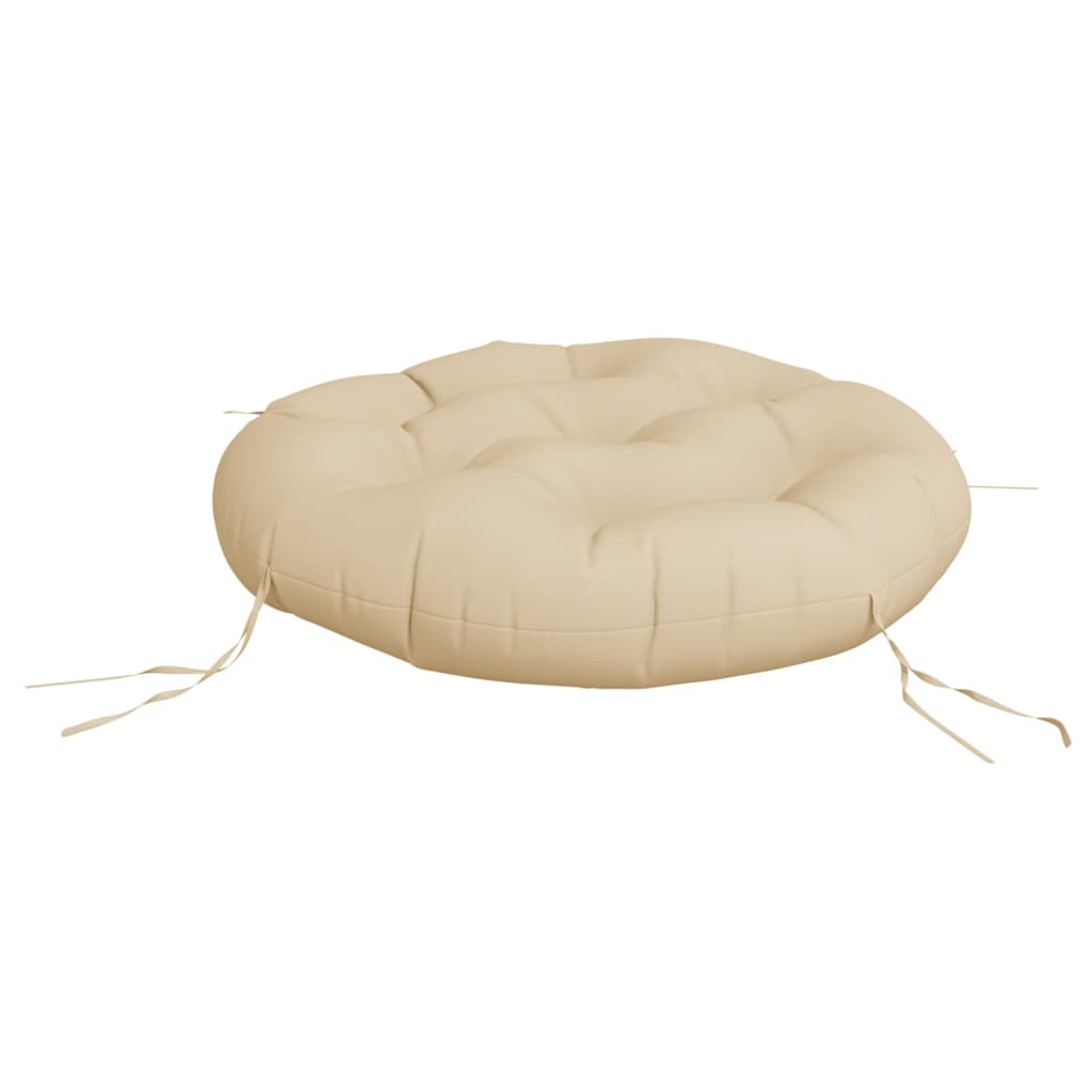 vidaXL Kissen Rund Beige Ø 60 x 11 cm Oxford-Gewebe