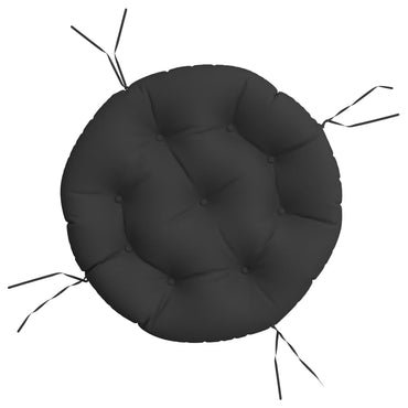 vidaXL Coussin rond noir Ø 60 x 11 cm en tissu Oxford