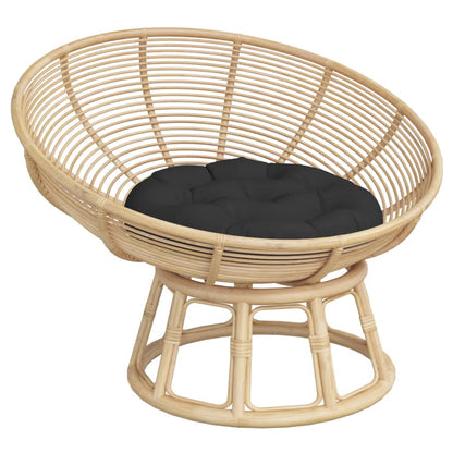 Kissen Rund Schwarz Ø 60 x 11 cm Oxford-Gewebe